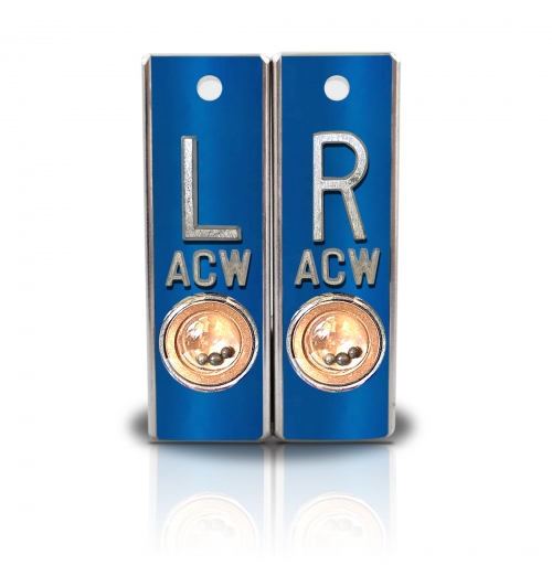 Aluminum Position Indicator X Ray Markers- Blue Sapphire Metallic Color